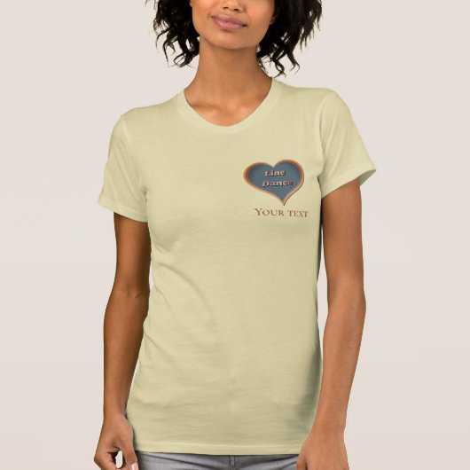 Line Dance Liebe Herzstück T-Shirt (Vorderseite)