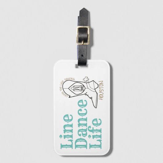 Line Dance Life Toe Bag Gepäckanhänger (Vorderseite Vertikal)