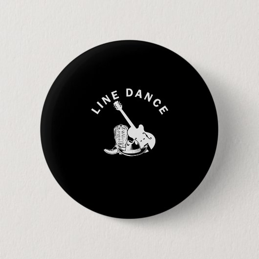 Line Dance Line Dancing Country Western Music Gift Button (Vorderseite)