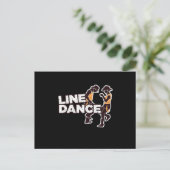 Line Dance Line Dancing Cowboy Boots Country Gesch Postkarte (Stehend Vorderseite)