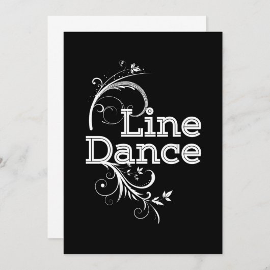 Line Dance Line Tancing Musik Land Rodeo Geschenk Einladung (Vorne/Hinten)