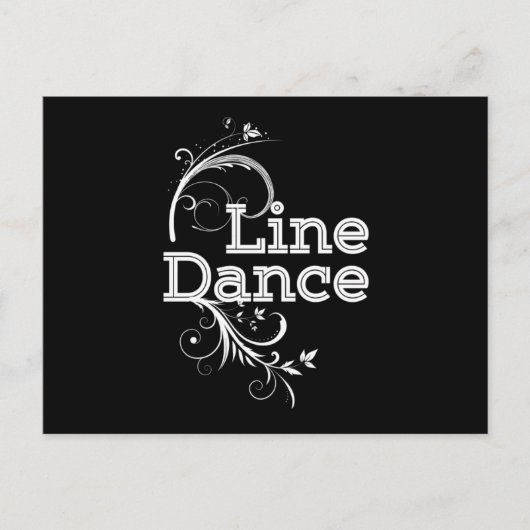 Line Dance Line Tancing Musik Land Rodeo Geschenk Postkarte (Vorderseite)