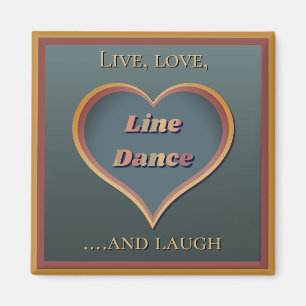Line Dance-Line-Tanzdekor Magnet