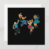 Line Dance Line Tänzer Line Tanzen Country Geschen Einladung (Vorne/Hinten)