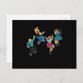 Line Dance Line Tänzer Line Tanzen Country Geschen Postkarte (Vorne/Hinten)