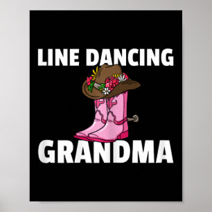 Line Dance Oma Country Music Dance Tanz Tänzer Poster