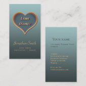 Line Dance Studio Trainer Business Card Visitenkarte (Vorne/Hinten)