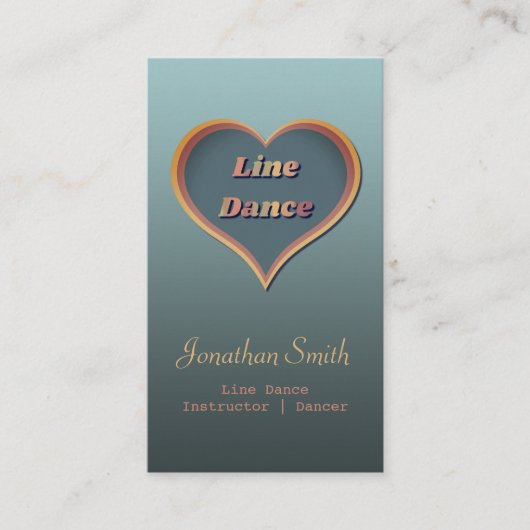 Line Dance Studio Trainer Business Card Visitenkarte (Vorderseite)