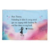 Line Dance Teacher Husband n Colorful Clouds Sky Kissenbezug (Rückseite)