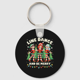 Line Dance und seien Sie frohe Weihnachten Niedlic Schlüsselanhänger