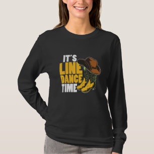 Line Dance Western Country Boots Hat Line Dan T-Shirt
