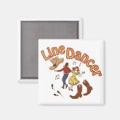 Line Dancer Magnet (Vorderseite/Rückseite)
