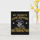 Line Dancer nennt "Husband Dancing Teacher Dance" Karte (Gelbe Blume)