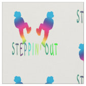 Line Dancer Steppin' Out Neon Rainbow Fabric Stoff (Nahaufnahme)