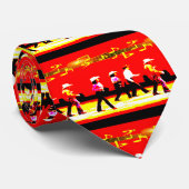 Line Dancer und Music Symbols Print Necktie Krawatte (Gerollt)