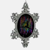 Line Dancer (v1) Schneeflocken Zinn-Ornament (Links)