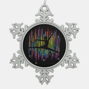 Line Dancer (v1) Schneeflocken Zinn-Ornament