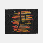 Line Dancer (v3) Fleece Blanket (Vorderseite (Horizontal))