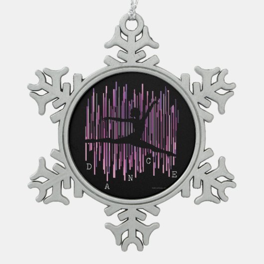 Line Dancer (v4) Schneeflocken Zinn-Ornament (Vorderseite)