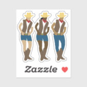 Line Dancers Aufkleber (Blatt)