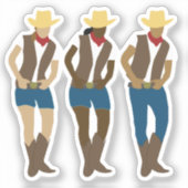 Line Dancers Aufkleber (Vorderseite)