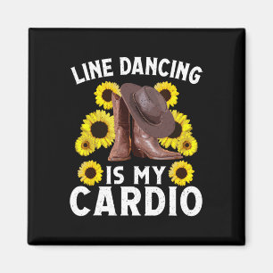 Line Dancing Art für Frauen Männer Tanzrunde Magnet
