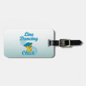 Line Dancing Chick #3 Gepäckanhänger (Vorderseite horizontal)