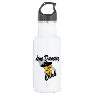 Line Dancing Chick #4 Edelstahlflasche