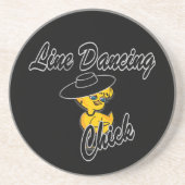 Line Dancing Chick #4 Getränkeuntersetzer (Vorne)