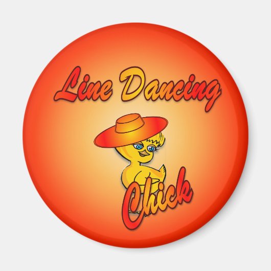 Line Dancing Chick #5 Magnet (Vorne)