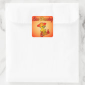 Line Dancing Chick #5 Quadratischer Aufkleber (Tasche)