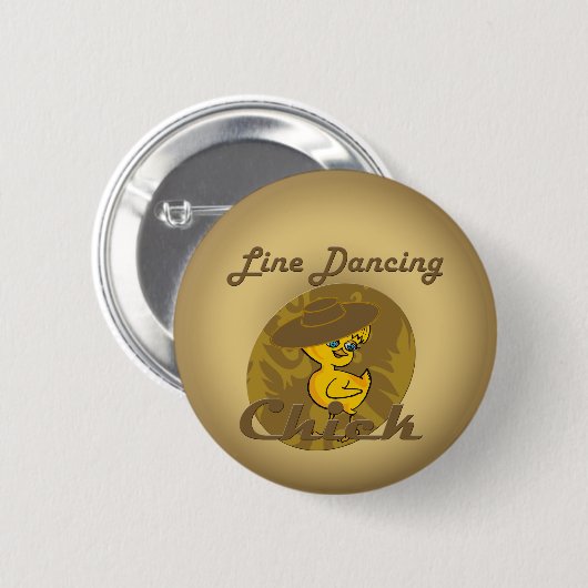 Line Dancing Chick #6 Button (Vorne & Hinten)