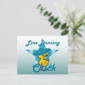 Line Dancing Chick #7 Postkarte (Stehend Vorderseite)