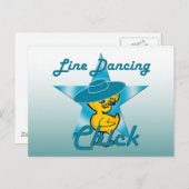 Line Dancing Chick #7 Postkarte (Vorne/Hinten)