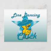 Line Dancing Chick #7 Postkarte (Vorderseite)