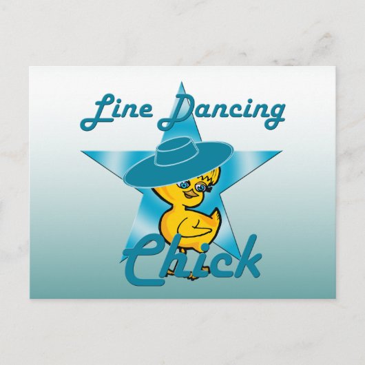 Line Dancing Chick #7 Postkarte (Vorderseite)