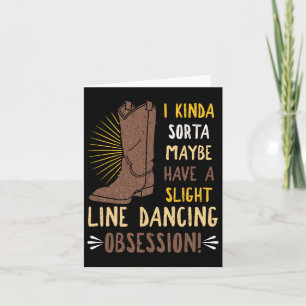 Line Dancing Choreografierte Gruppe Tänzer Tanzleh Karte