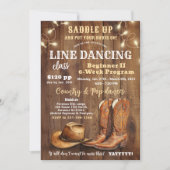Line Dancing Class Flyer, Country Dance Program Ad Einladung (Vorderseite)