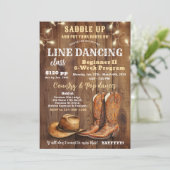 Line Dancing Class Flyer, Country Dance Program Ad Einladung (Stehend Vorderseite)