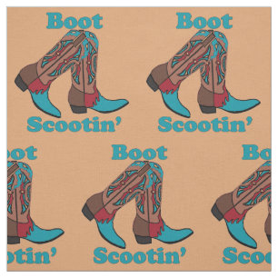 Line Dancing Country Dance Cowboy Boot Scootin" Stoff