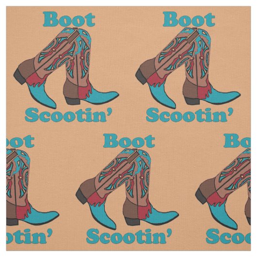 Line Dancing Country Dance Cowboy Boot Scootin" Stoff (Muster)