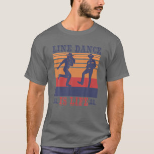 Line Dancing Country Western Music Line Tanz ist L T-Shirt