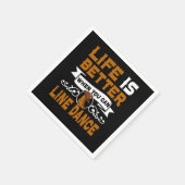 Line Dancing Dance Serviette (Ecke)