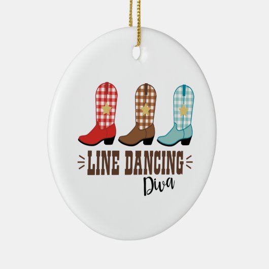 Line Dancing Diva Keramik Ornament (Rechts)
