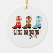 Line Dancing Diva Keramik Ornament (Vorne)