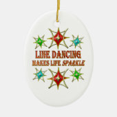 LINE DANCING EXTRAVAGANT STARS KERAMIK ORNAMENT (Vorne)