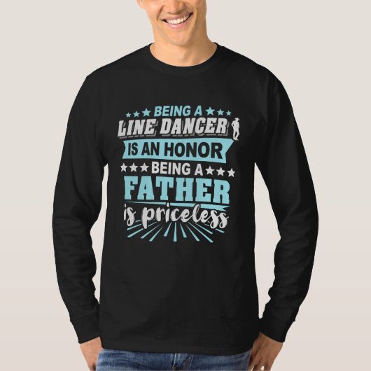 Line Dancing Father Line Dancer Line Dance T-Shirt (Vorderseite)