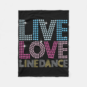 Line Dancing Funny Live Liebe Line Tanz Tänzer Gif Fleecedecke