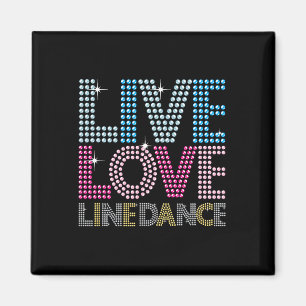 Line Dancing Funny Live Liebe Line Tanz Tänzer Gif Magnet