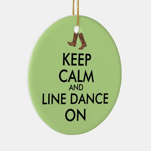 Line Dancing Geschenk Behalten Calm Dancer Cowboy  Keramik Ornament (Rechts)